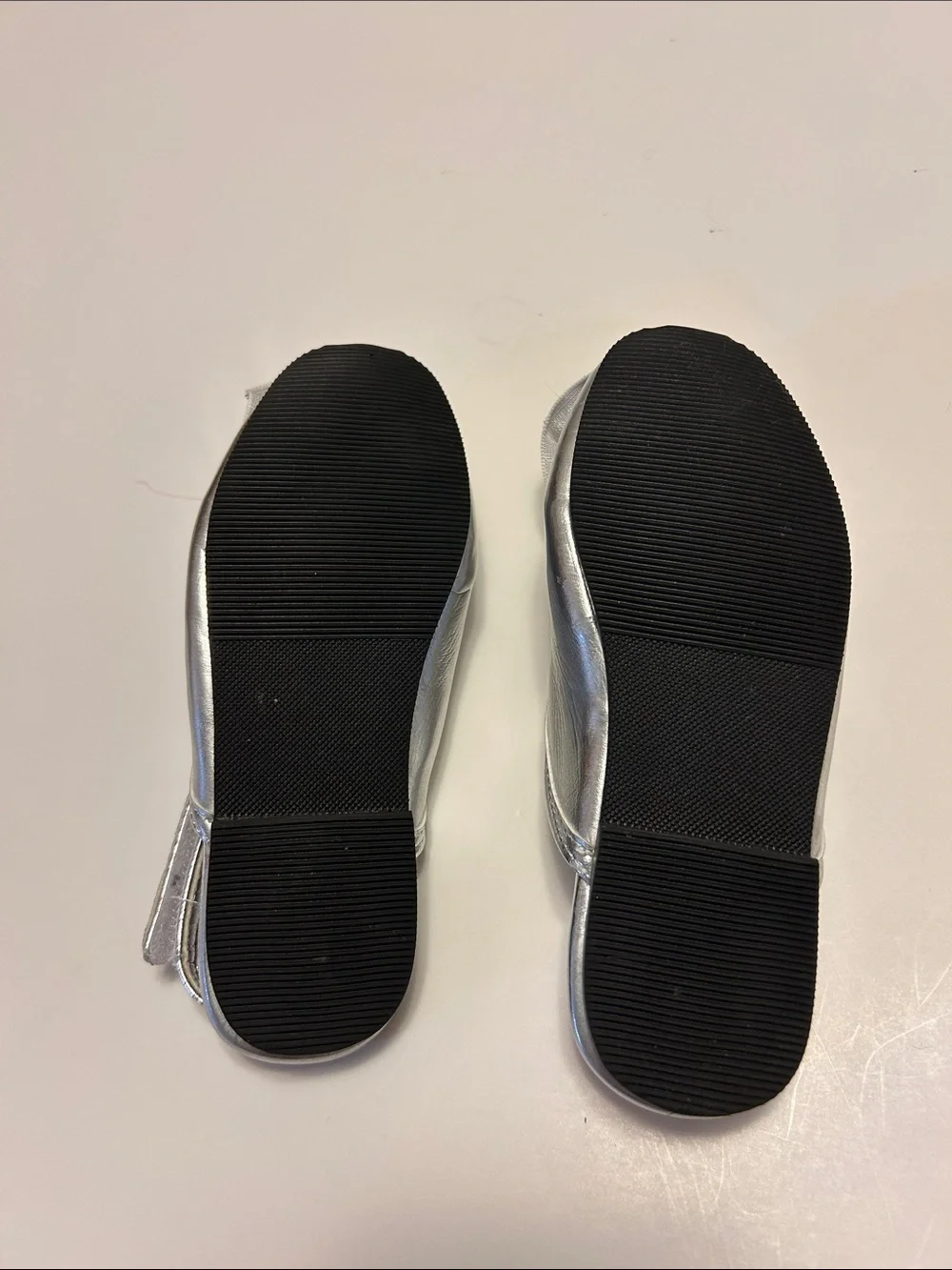 Little Adventures Silver Glitter Flower Girls' Slingback Flats - Size 7/8Toddler